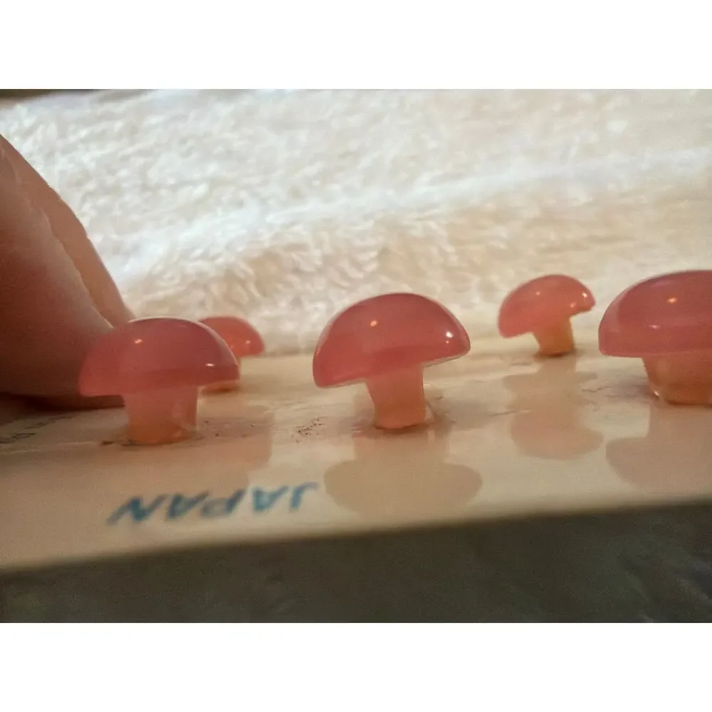 Vintage Le Bouton Pink Buttons 12 Pc Set of 2 B Blumenthal Original Cards Sewing